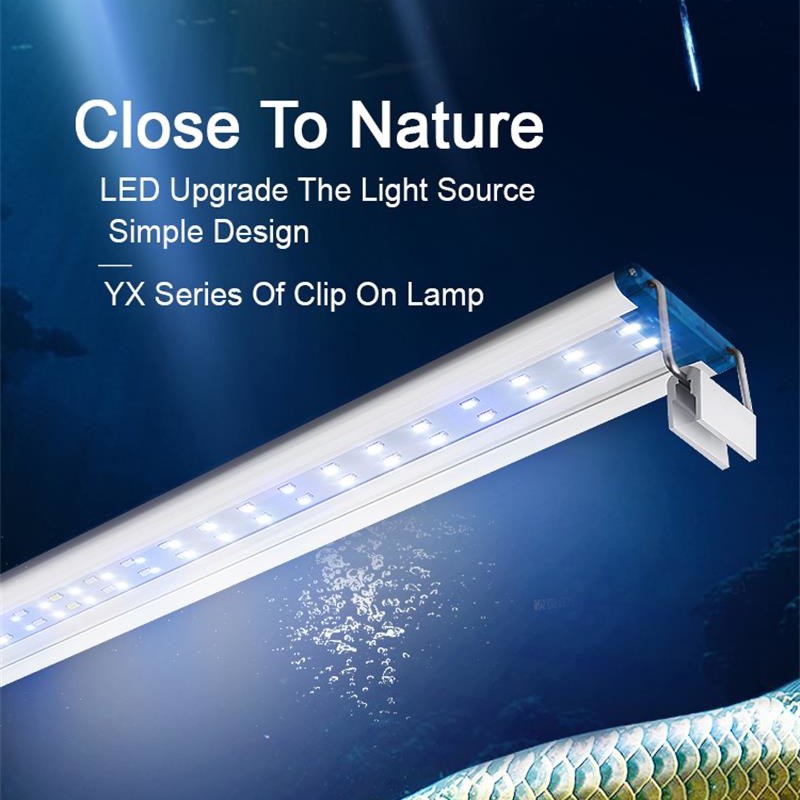 Led Planted Tank Light - โคมไฟแบบคลิปหนีบกันน้ำขยายได้สำหรับตู้ปลาไฟ LED แบบบางเฉียบ