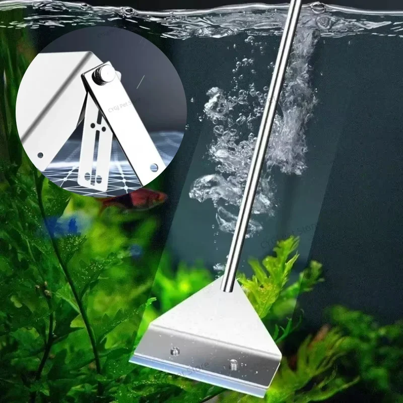 Planted Aquarium Kit - เครื่องมือทําความสะอาดถังปลาแบนทรายสาหร่ายกําจัด Dual-ใช้แก้วสาหร่ายกําจัด Scraper เครื่องมือทําความสะอาดในครัวเรือน Aquarium Accessorie