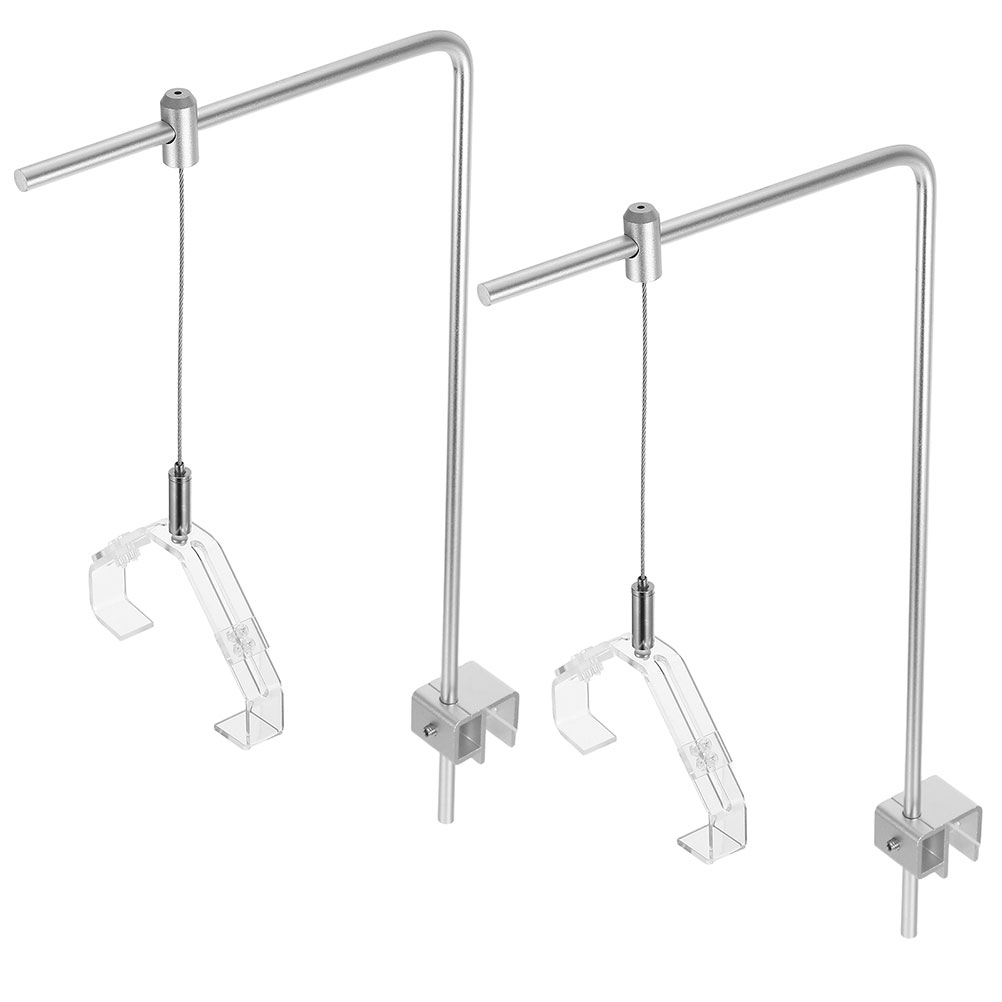Aquarium For Planted Tank - 2 ชิ้นผู้ถือแสงตู้ปลาพร้อมคลิปอลูมิเนียมอัลลอยด์โคมไฟถังปลาผู้ถือแสงวงเล็บพืชน้ําแสงแขวนแร็ค