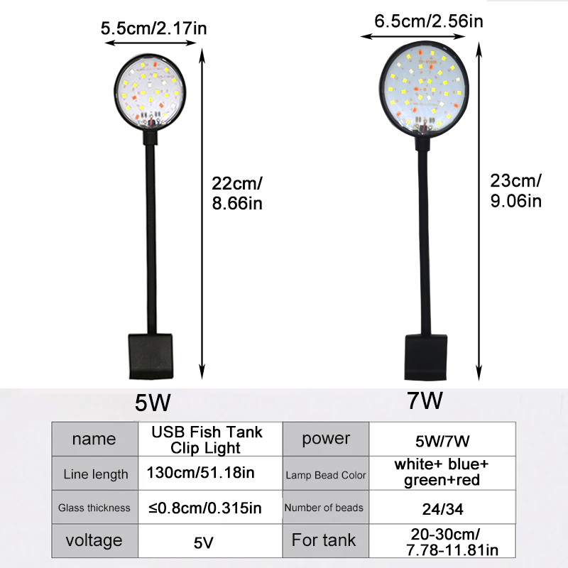 ไฟ LED สำหรับตู้ปลาแบบ USB ตกแ - Led Planted Tank Light บทวิจารณ์และราคา