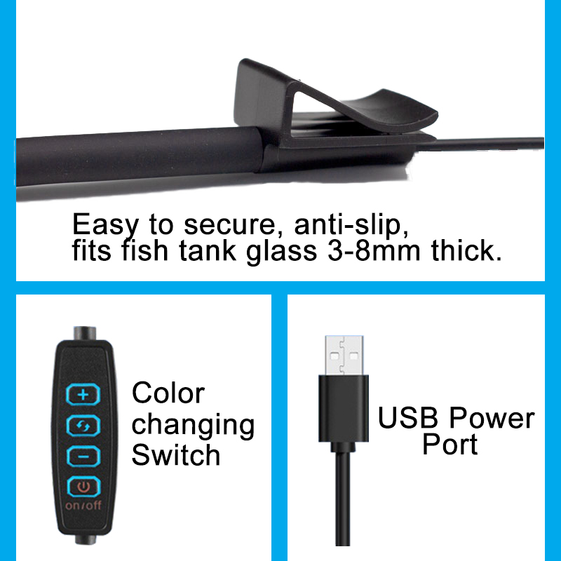 ไฟ LED สำหรับตู้ปลาแบบ USB ตกแ - Led Planted Tank Light บทวิจารณ์และราคา