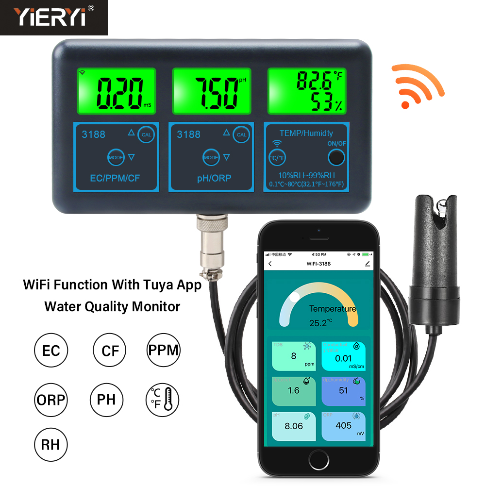 WiFi PH Meter Temp TDS (Ppm) E - Planted Aquarium Test Kit บทวิจารณ์และราคา