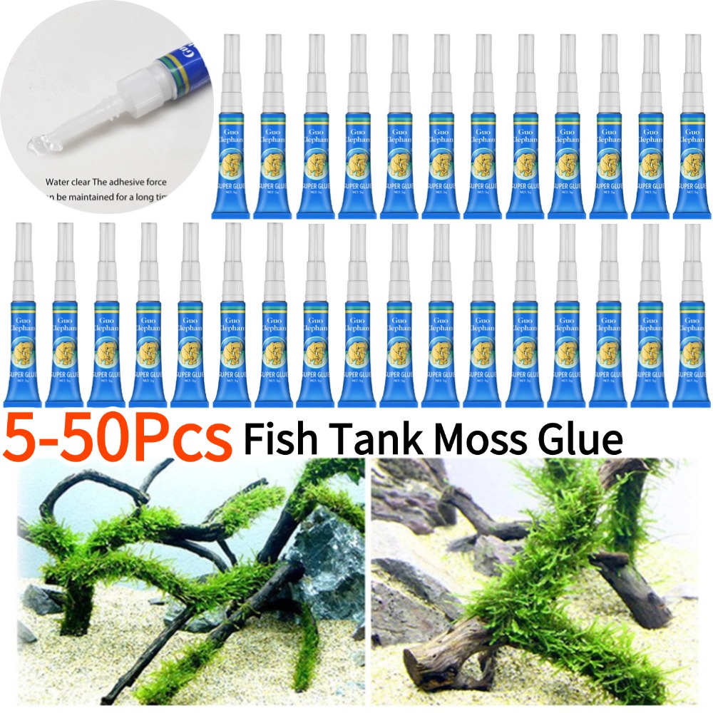 50-5 ชิ้นถังปลาภูมิทัศน์ Moss  - Aquarium Plant Glue Gel บทวิจารณ์และราคา
