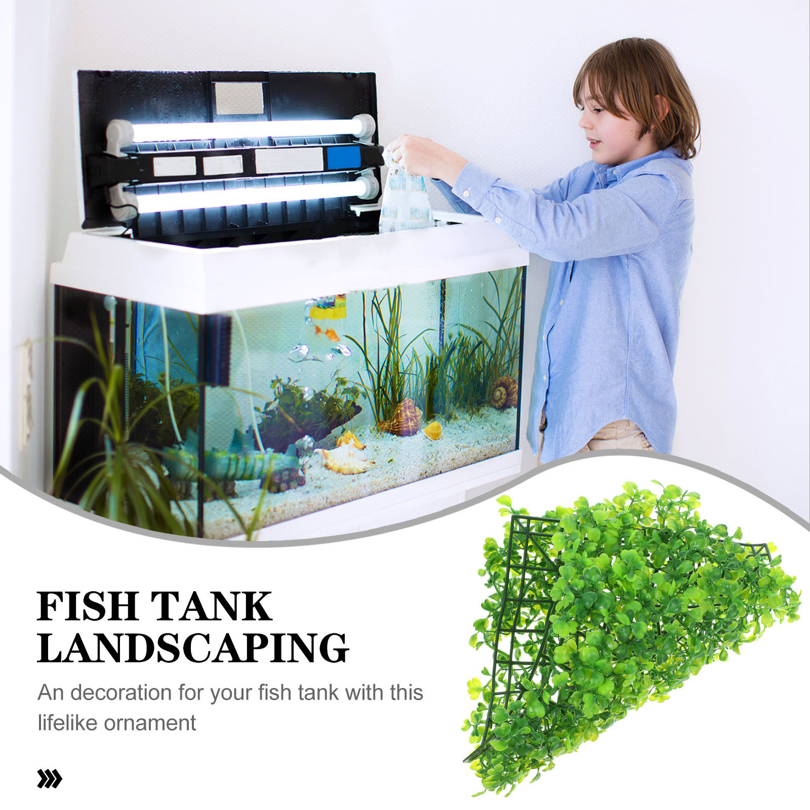 หญ้าปลอมสำหรับตู้ปลา ต้นไม้พลา - Aquarium For Planted Tank บทวิจารณ์และราคา