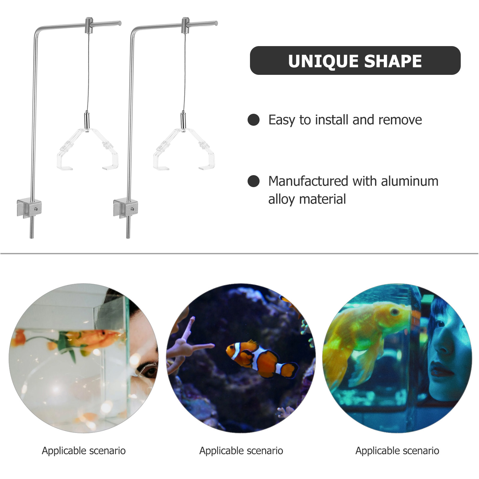 2 ชิ้นผู้ถือแสงตู้ปลาพร้อมคลิป - Aquarium For Planted Tank บทวิจารณ์และราคา